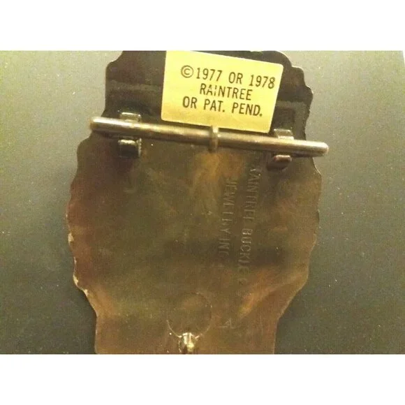 VTG Whitetail Deer Hunting Buck Outdoor Wildlife 3D Raised Raintree Belt Buckle - Picture 3 of 4